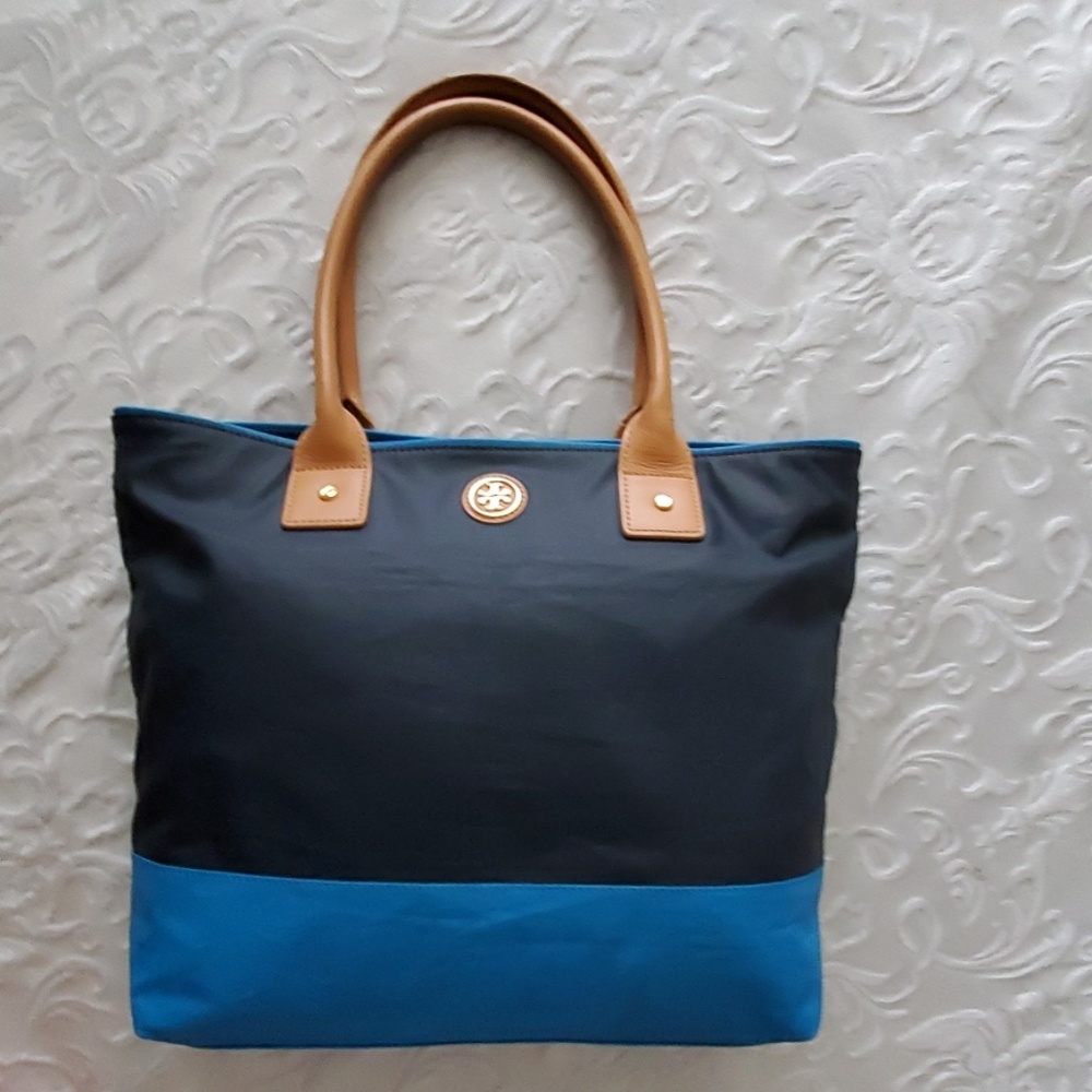 Tory Burch Jaden tote Navy/turquoise
